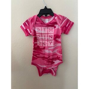 Code Five PIM PIN JOY Pink Camouflage Baby Bodysuit 18 Months Short Sleeve A1198